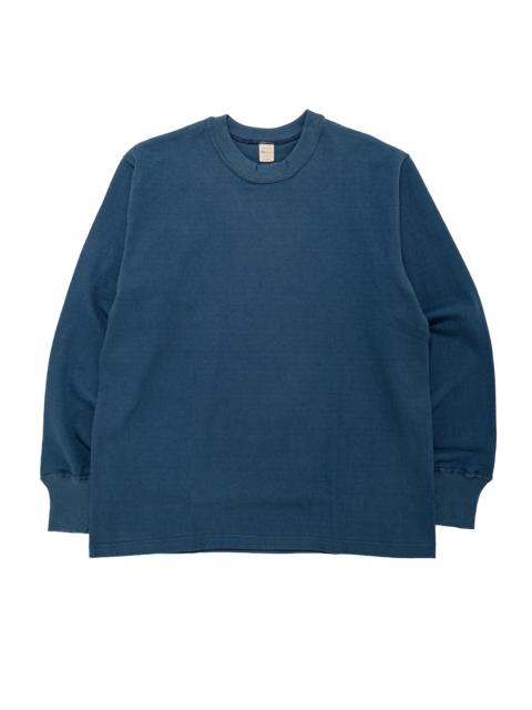 Warehouse & Co. Lot. 5914 Long Sleeve Crew Neck T-Shirt Solid Blue