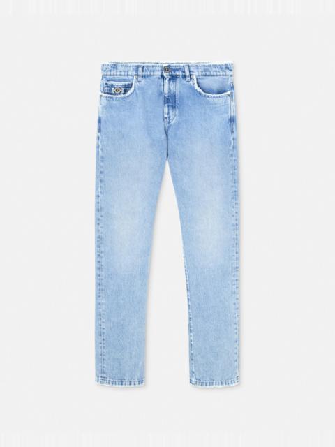 Frayed Regular-Fit Jeans