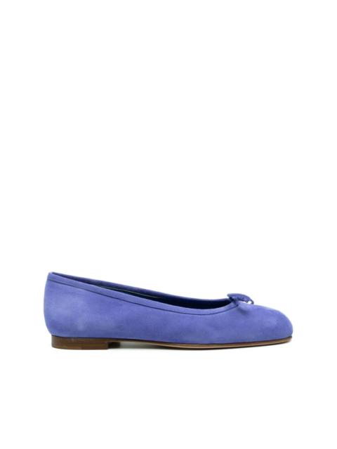 Manolo Blahnik Veralli flat suede ballerinas