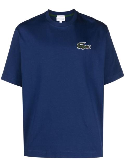 LACOSTE logo-patch cotton T-shirt