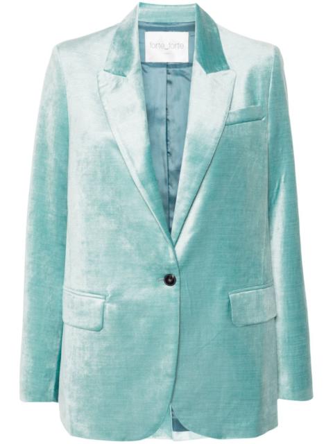 forte_forte single-breasted velvet blazer