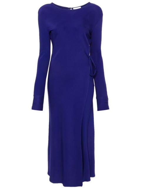 forte_forte long-sleeve maxi wrap dress