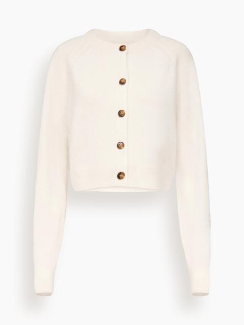 Loulou de Saison Heike Cropped Cardigan in Ivory