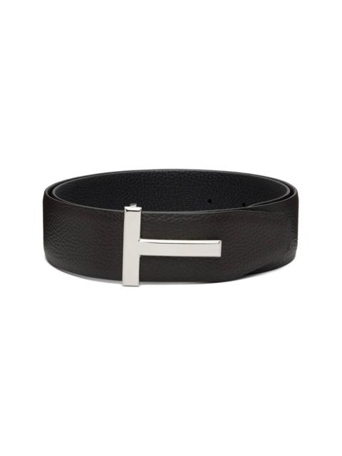 TOM FORD Brown & Black Reversible T Icon Belt