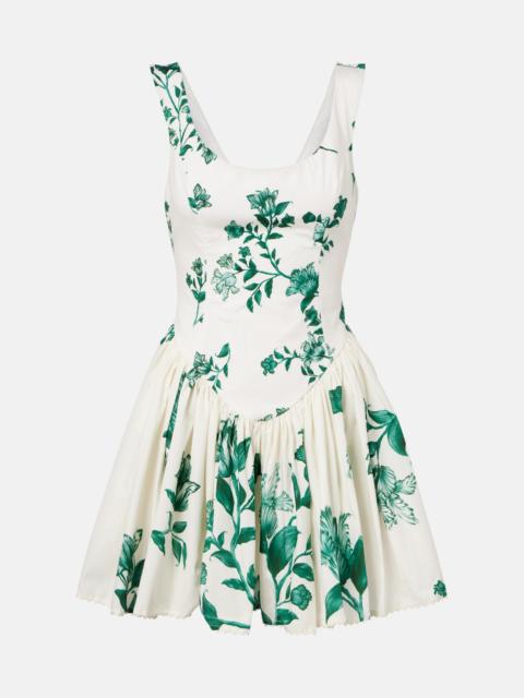 Agua by Agua Bendita Pluma floral cotton minidress