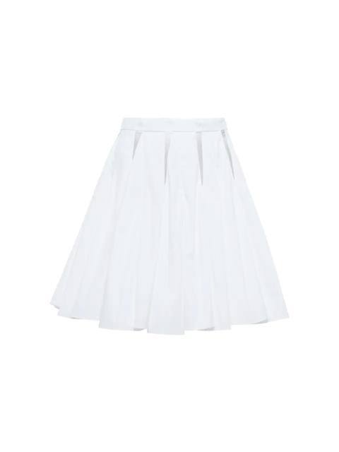 Alaïa High-rise cutout cotton miniskirt