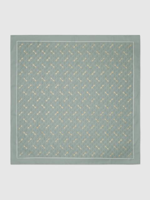 GUCCI GG print with Horsebit silk carré