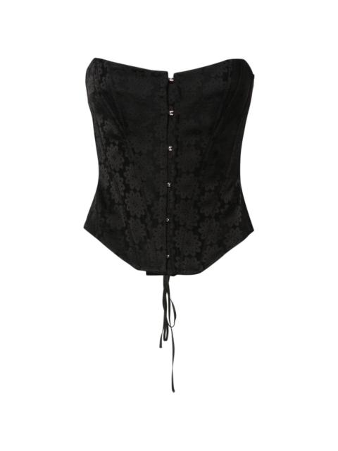 Stella McCartney floral-jacquard corset top