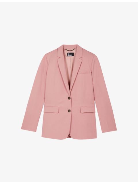 The Kooples Notch-Lapel Regular-Fit Lyocell, Linen And Cotton Blazer