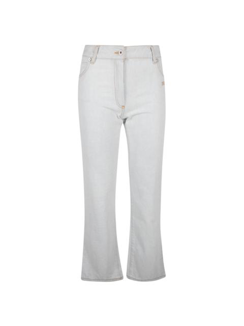Off-White Cropped Leg Jeans
