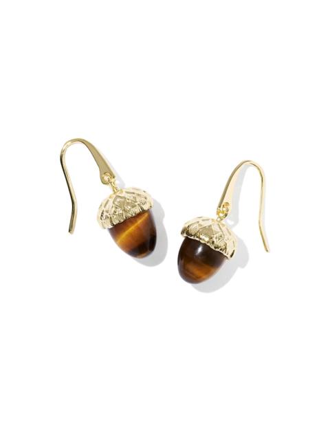 KENDRA SCOTT Acorn Gold Drop Earrings