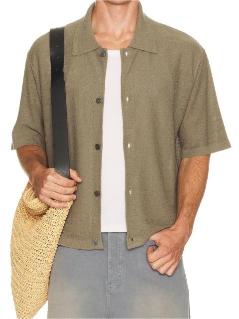 FRAME Light Cotton Silk Short Sleeve Cardigan