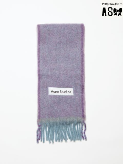 Wool mohair scarf - Narrow - Lavender purple