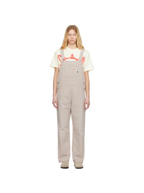 Carhartt Beige Bib Straight Overalls