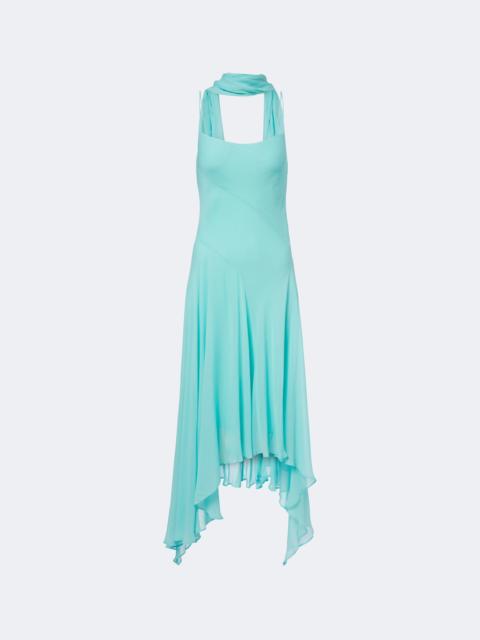 De La Vali Komi asymmetric georgette midi dress