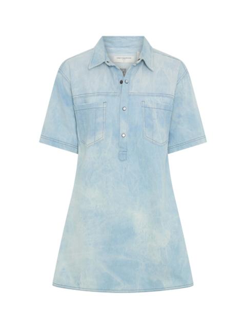 ONE TEASPOON Pixie Denim Mini Shirt Dress - Cloudy Blue