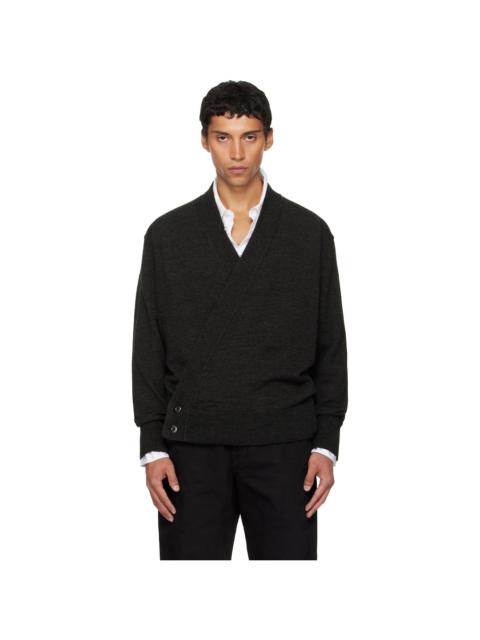 Lemaire Brown Wrap Cardigan