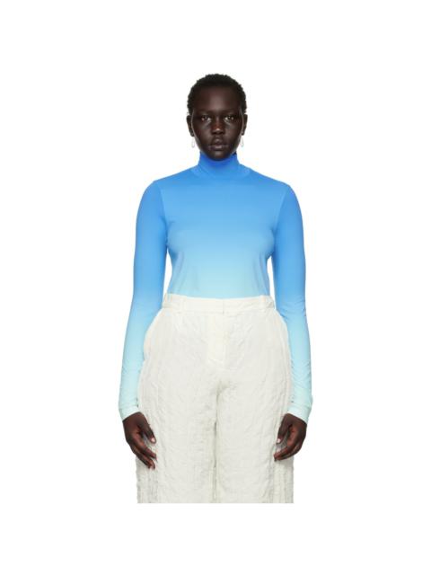 Blue Color Fade Turtleneck