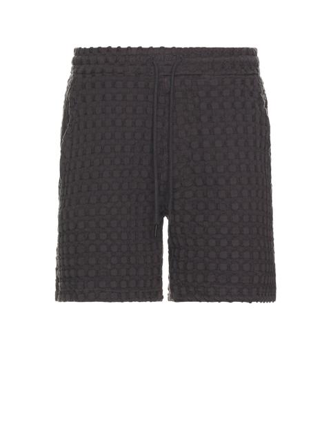 OAS Nearly Black Porto Waffle Shorts