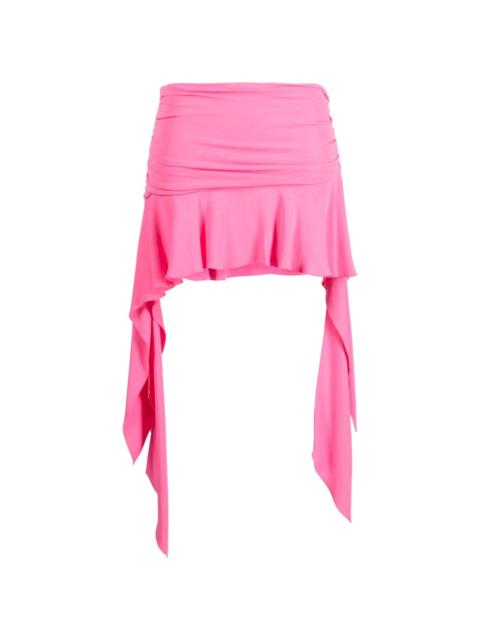 Blumarine ruched asymmetric miniskirt