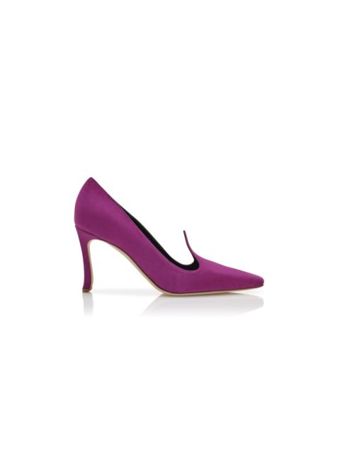 Manolo Blahnik Fuchsia Suede Pumps