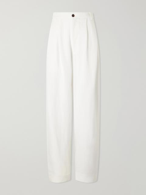 JAMIE HALLER Tapered Linen-blend Pants