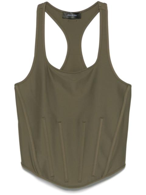 MUGLER corseted tank top