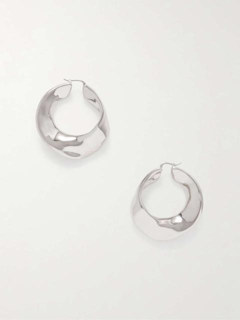 Jil Sander Silver-tone hoop earrings