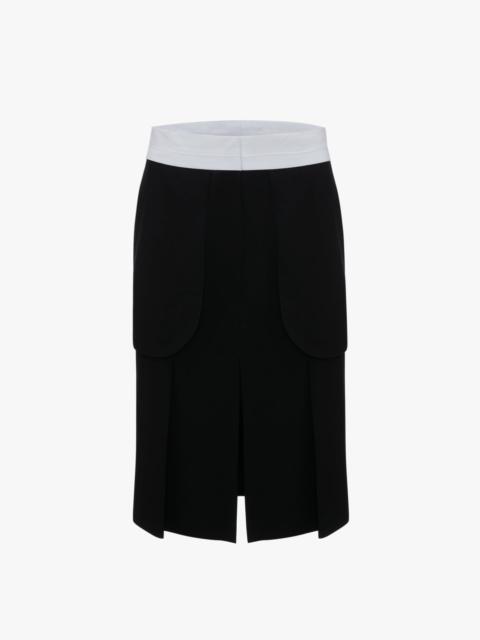 Victoria Beckham Tailored Inside Out Skirt In Black