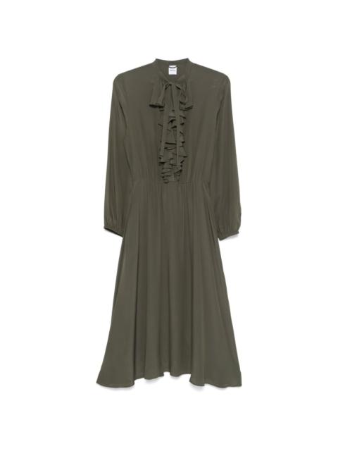 crepe de chine maxi dress