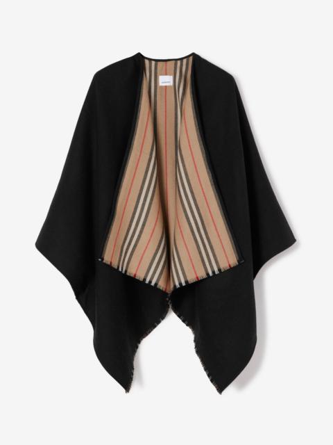 Burberry Icon Stripe Wool Reversible Cape