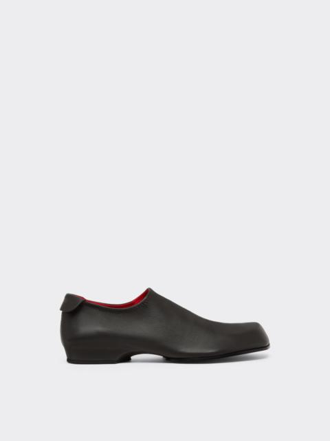 Ferrari Leather Mules with Square Heel
