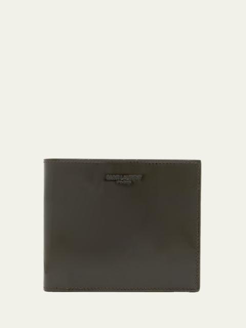 SAINT LAURENT Men's East-West Bifold Leather Wallet