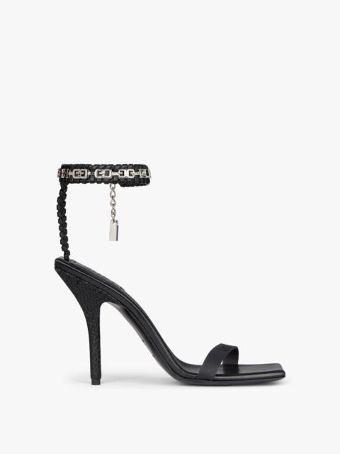 Givenchy G WOVEN SANDALS IN BRAIDED LEATHER WITH CHAIN