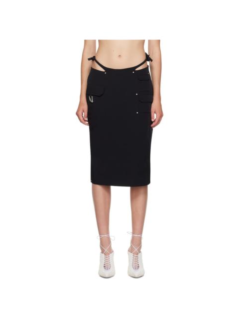 HELIOT EMIL™ Black Mire Midi Skirt
