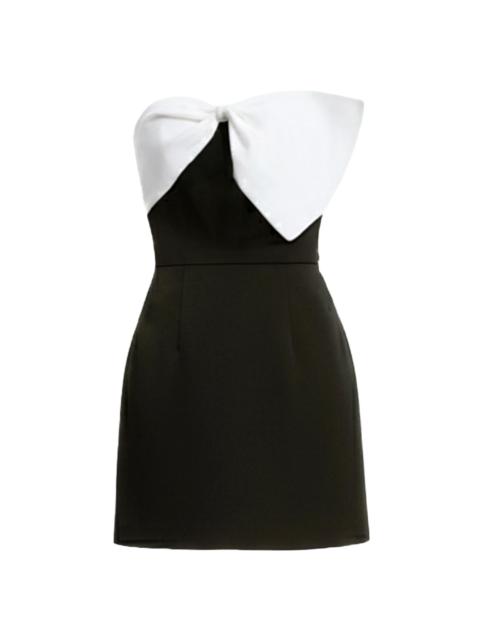 Dress The Population Women's Ollie Bow Strapless Minidress - Black Off White