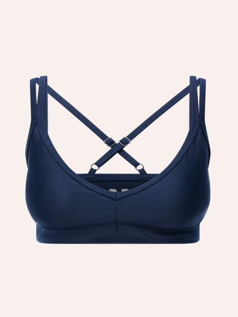 P.E NATION PARAMOUNT SPORTS BRA IN DARK NAVY SHINE