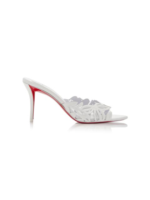 Apostropha 80mm Cutout Patent Leather Mules white
