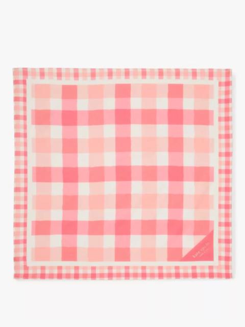 kate spade Beach Plaid Silk Bandana