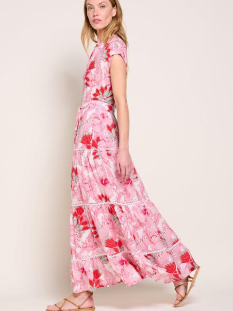 Poupette St Barth Long Dress Kora - Pink Padang