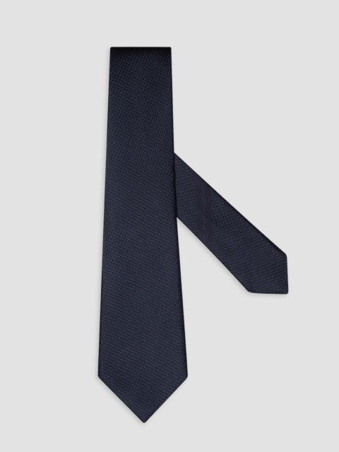 ZEGNA Men's Silk Tie - Navy Blue
