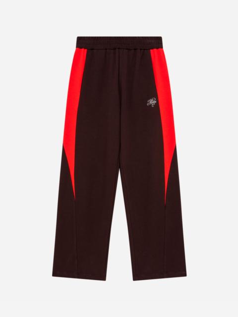 MSGM Cotton piqué pants with side color-block stripe