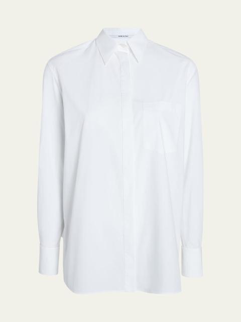 Another Tomorrow Oversized Men's-Inspired Shirt