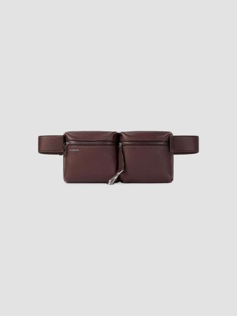 Givenchy Men's Fold Belt Bag in Grained Leather - Ebony Brown