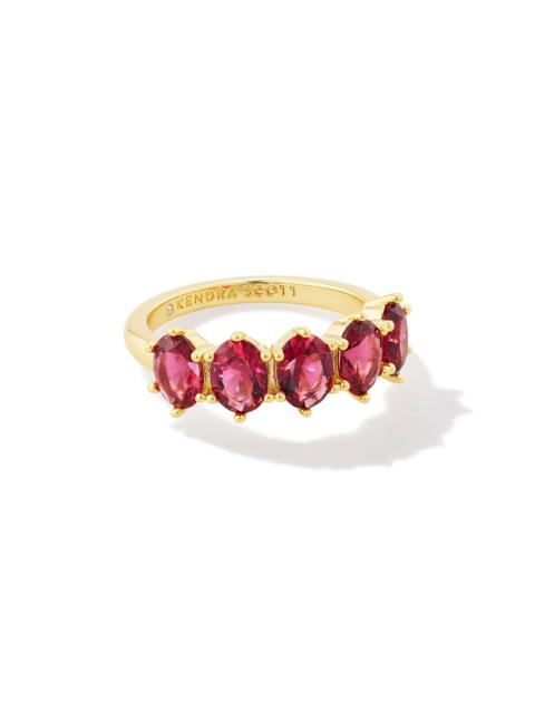 KENDRA SCOTT Cailin Gold Crystal January Band Ring