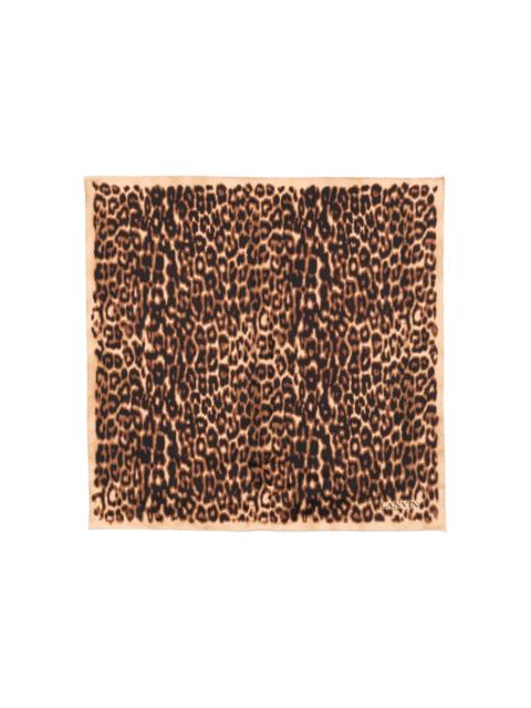 Lanvin leopard-print silk scarf