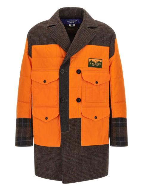 Junya Watanabe MAN x Filson patchwork logo-patch coat