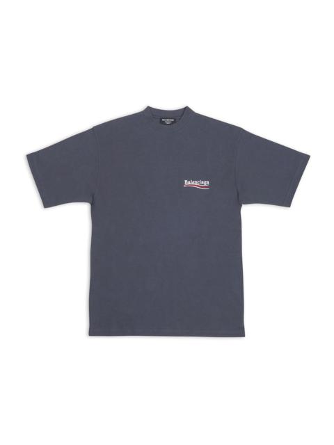 BALENCIAGA Balenciaga Political Campaign Large Fit T-Shirt Dark Grey/White