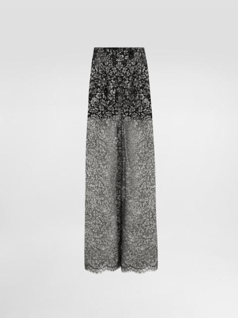 Dolce & Gabbana Lamé lace trousers