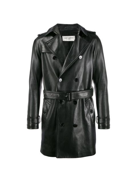 leather trench coat